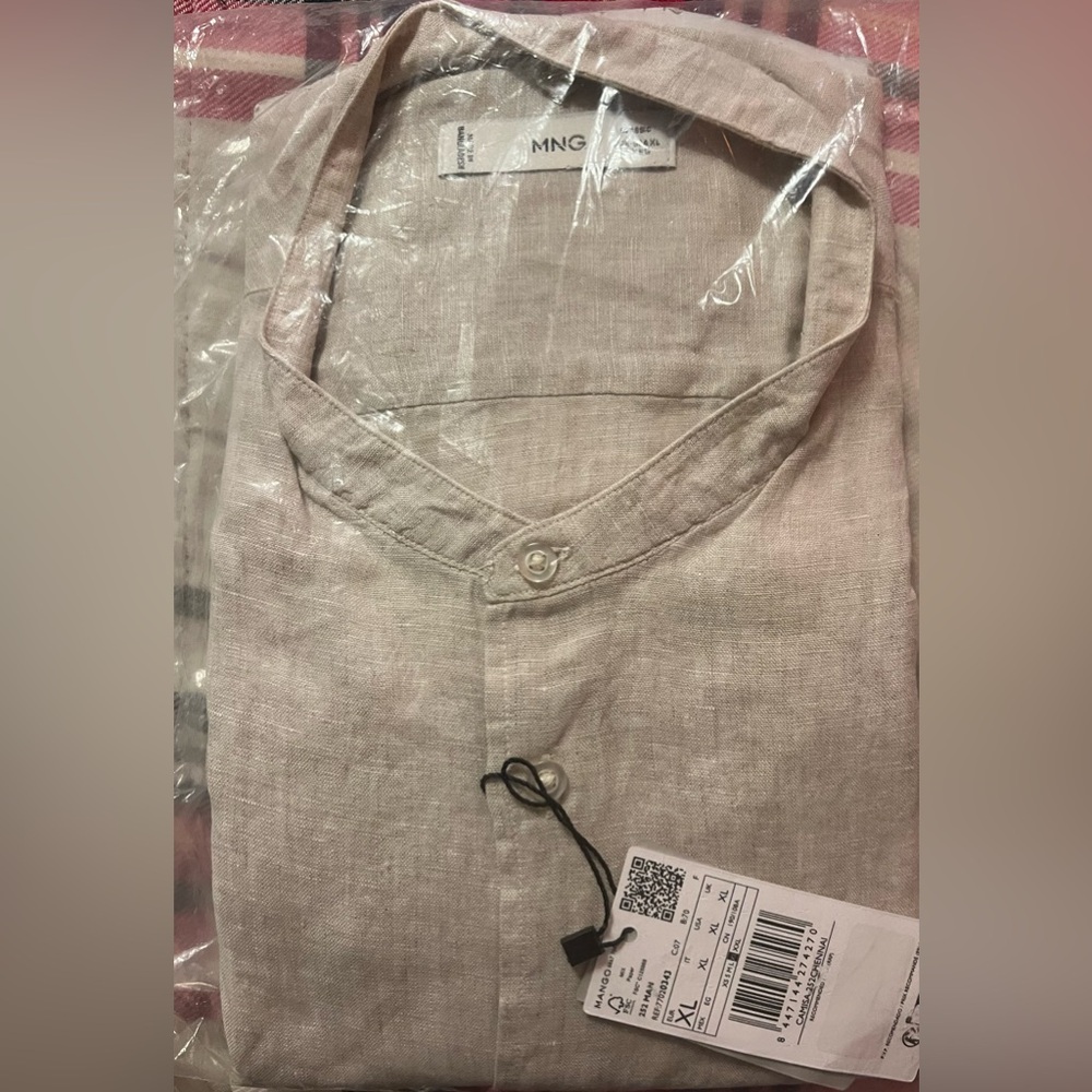 Mango Beige Linen Shirt